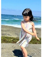 Vignette Vignette, Brooklyn Dress || Aqua and Pink Stripe