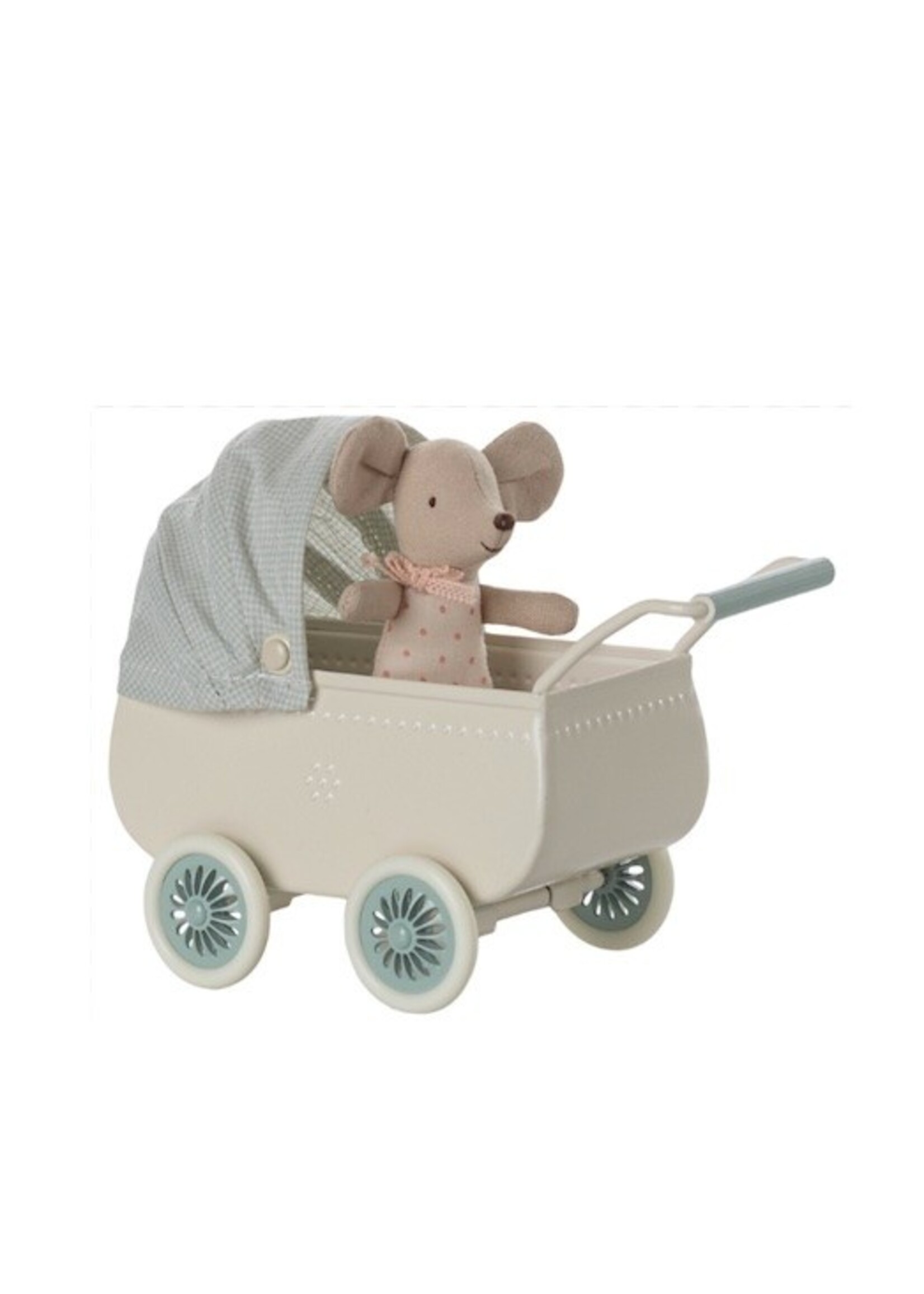 Maileg Maileg, Pram with Baby Mouse || Mint