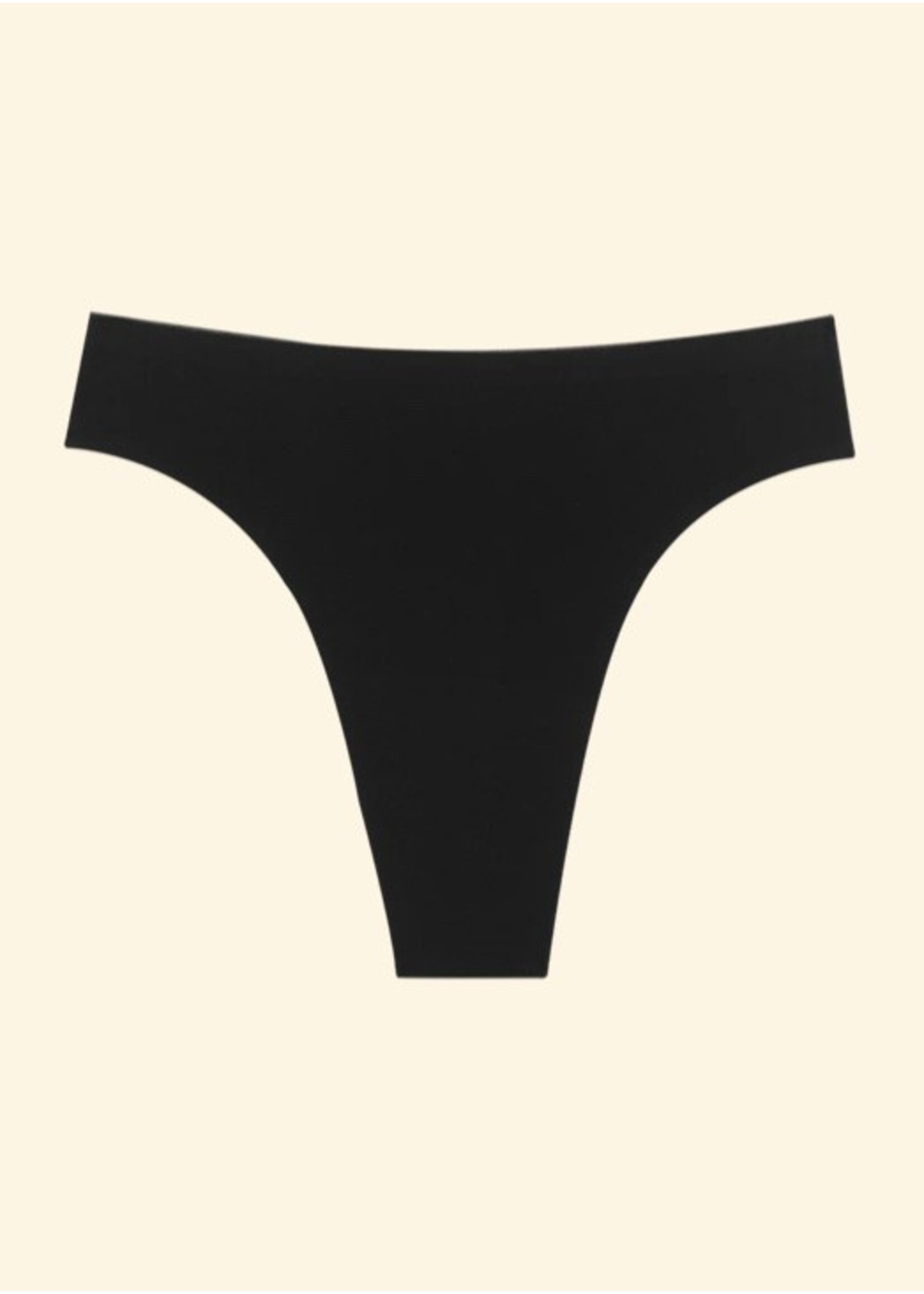 Huha Underwear Huha Underwear, Seamless High Rise Thong || Black
