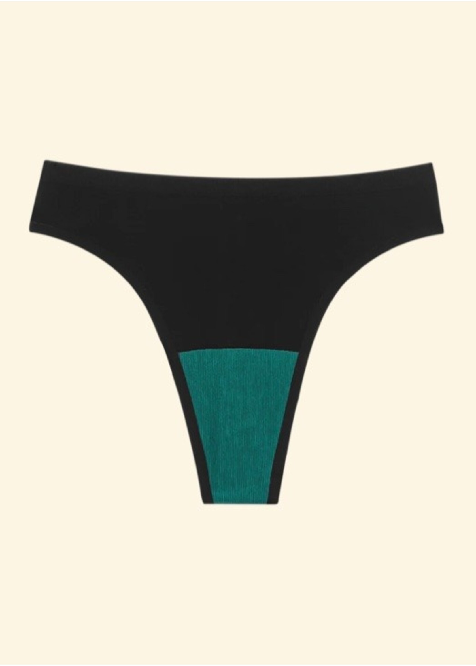 Huha Underwear Huha Underwear, Seamless High Rise Thong || Black