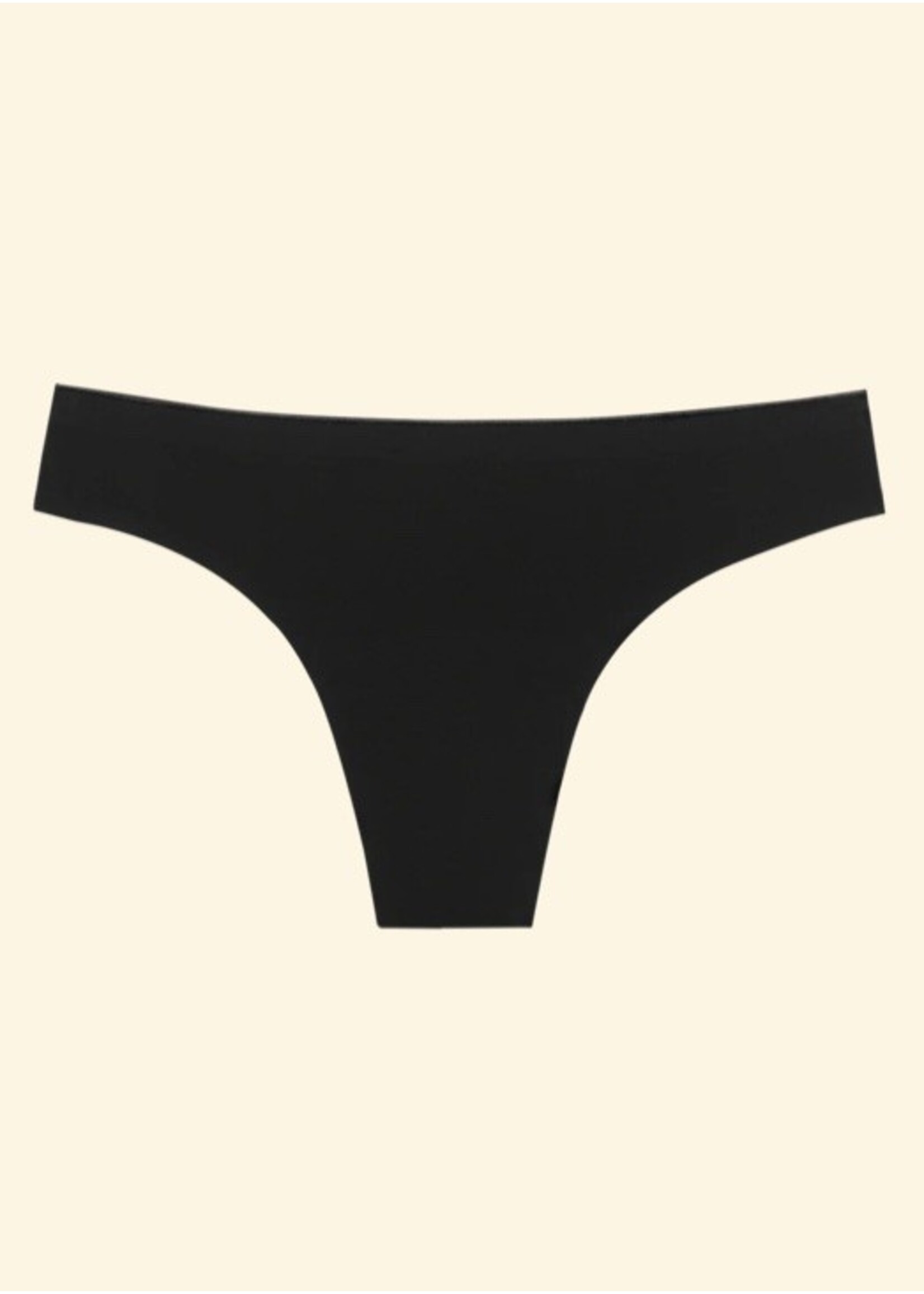 Huha Underwear Huha Underwear, Seamless Low-Mid Rise Thong || Black