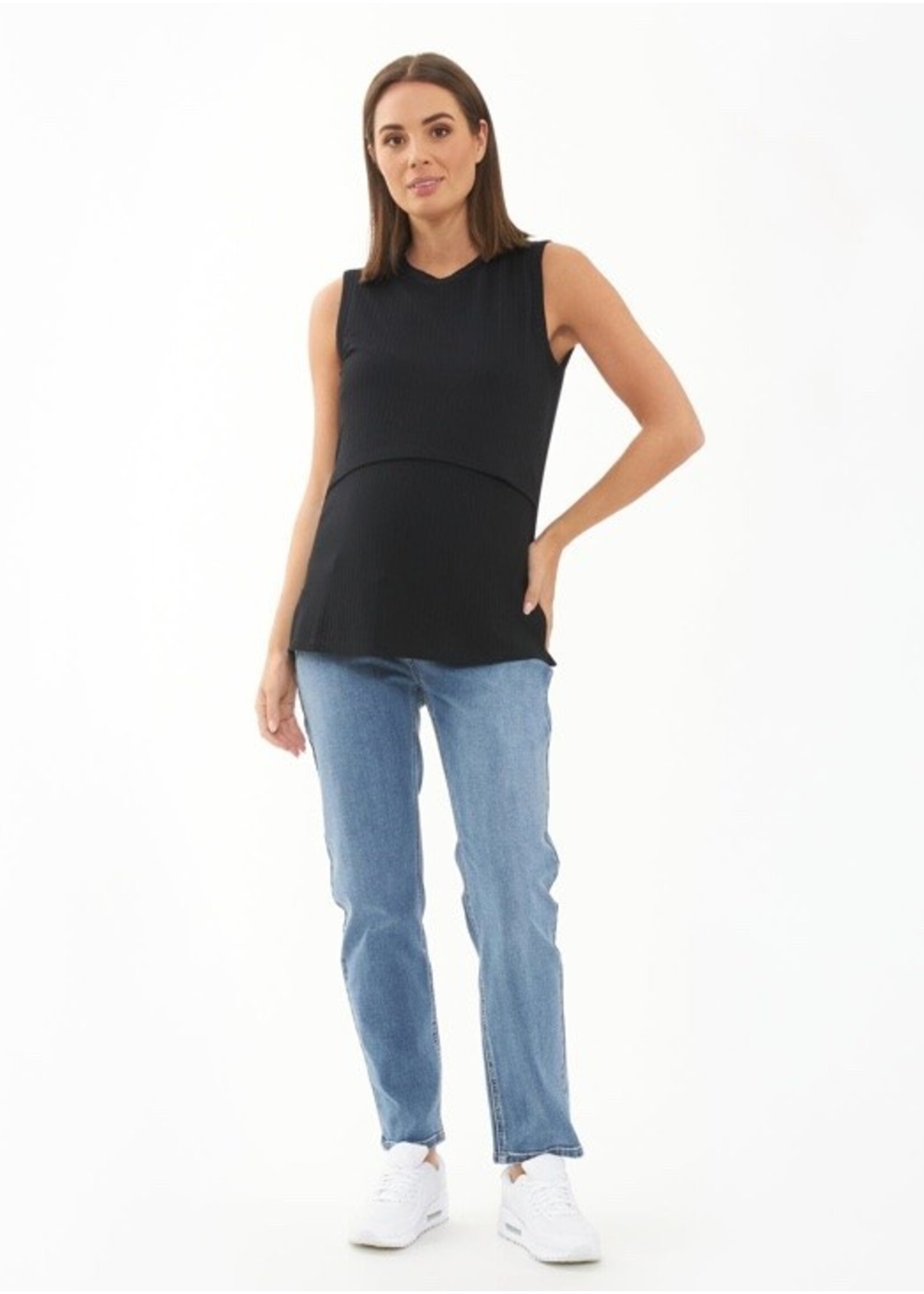 Ripe Maternity Ripe Maternity, Peter Rib Nursing Tank || Black