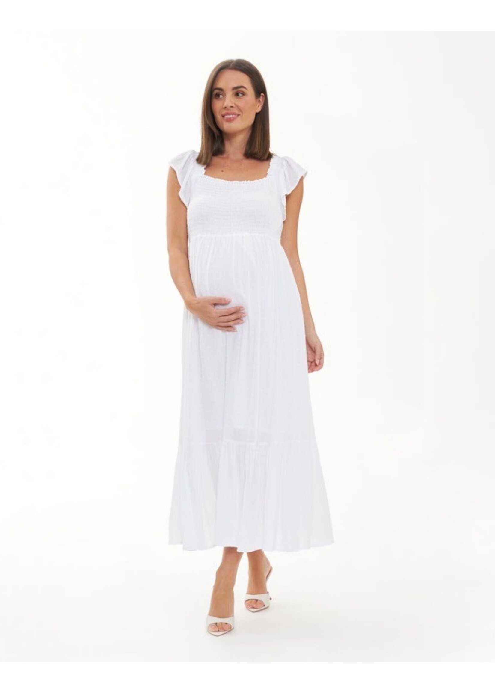 Ripe Maternity Ripe Maternity, Hail Spot Dress || White