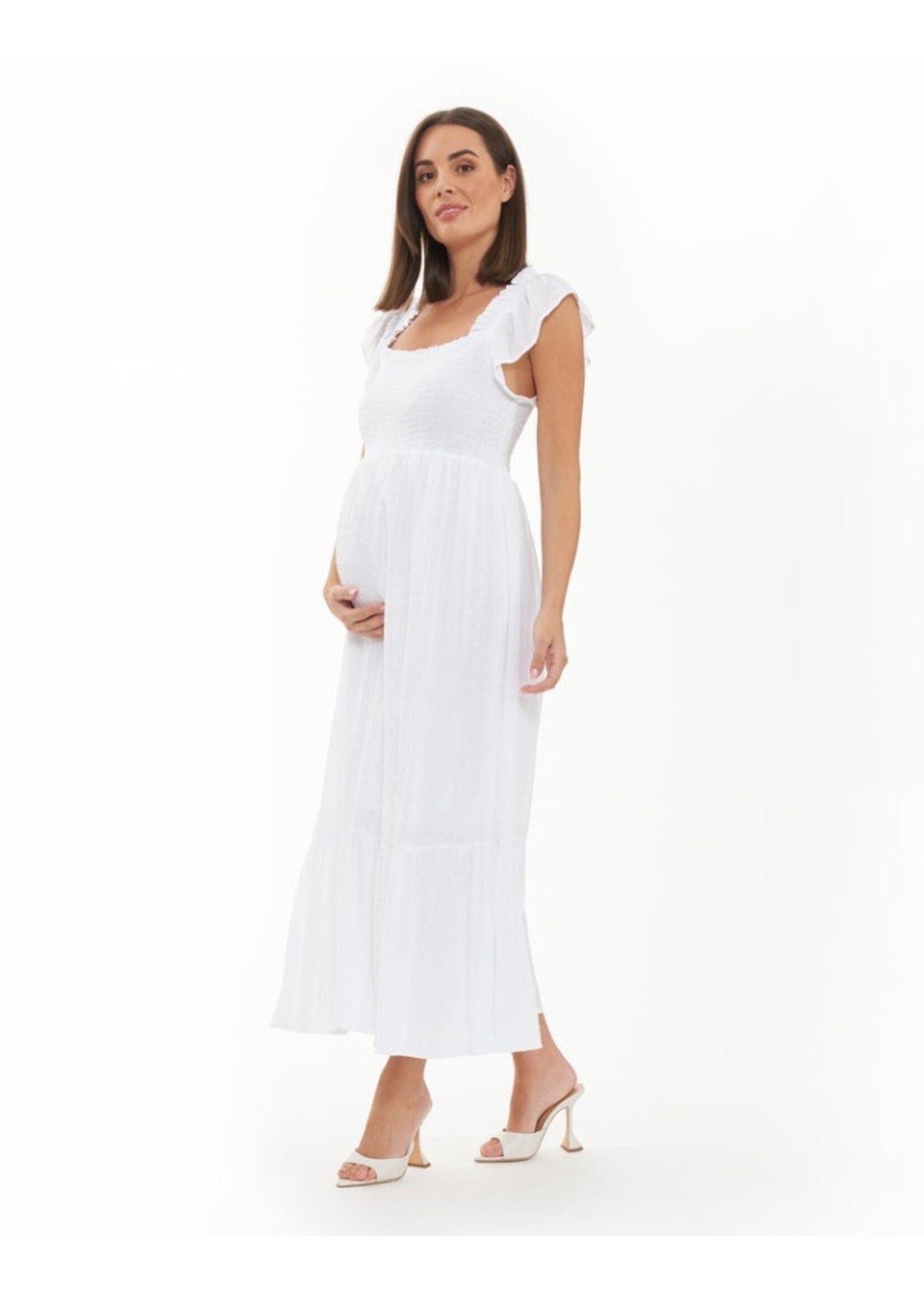 Ripe Maternity Ripe Maternity, Hail Spot Dress || White