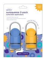 Ubbi Ubbi, Sunsqueeze Sunscreen Applicator 2 Pack || Polaris Blue + Marigold