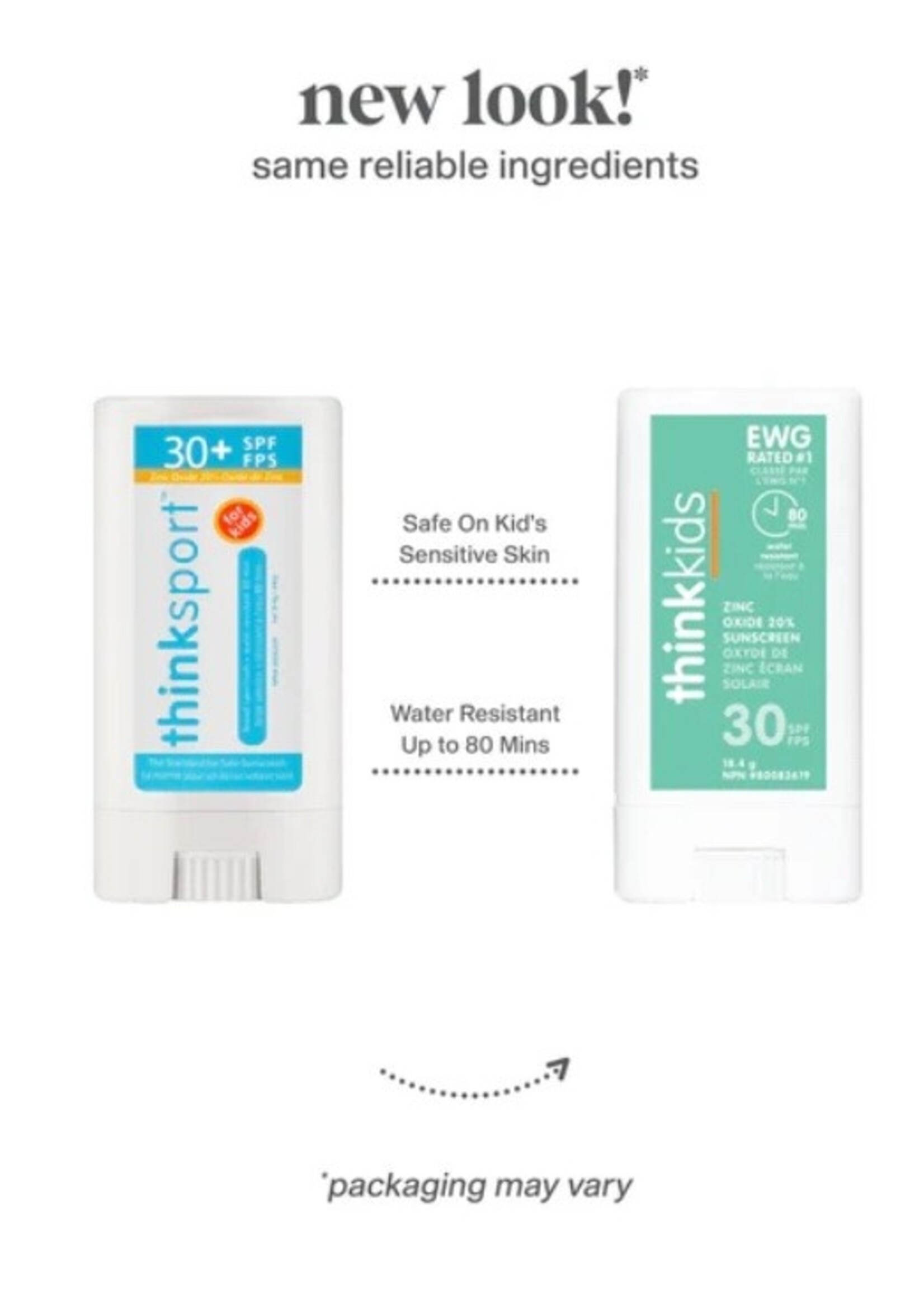 Thinksport Think Kid Mineral Based Sunscreen Stick SPF 30+ .64oz/18.4g
