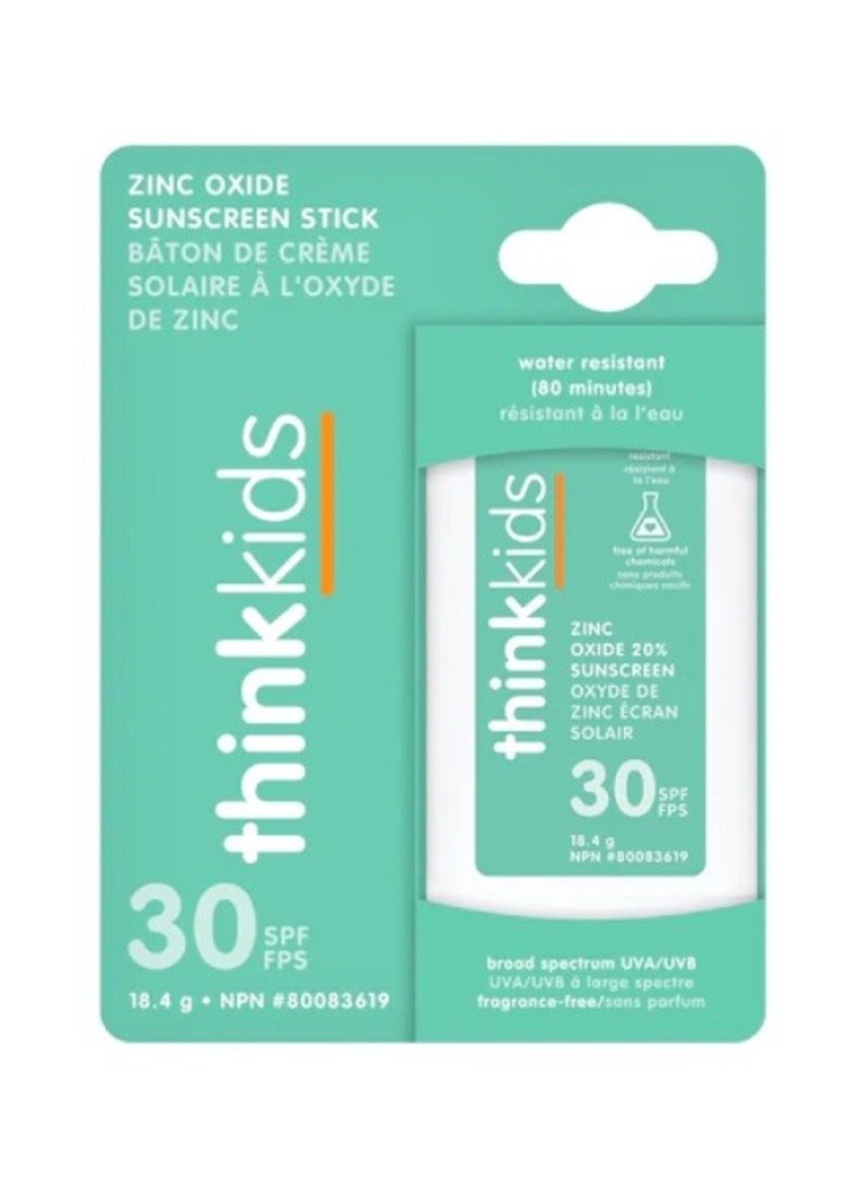 Thinksport Think Kid Mineral Based Sunscreen Stick SPF 30+ .64oz/18.4g