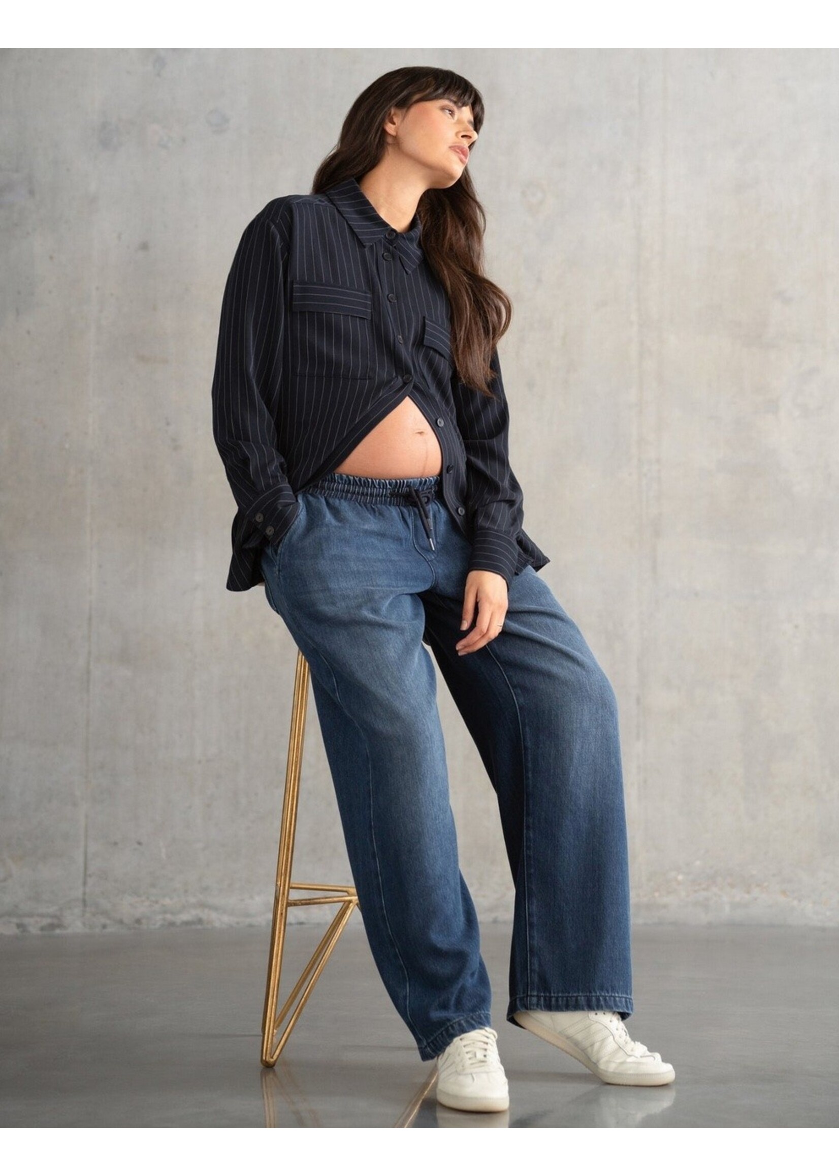 Seraphine Seraphine,  Oslo Under Bump Wide-leg Maternity Jeans || Indigo