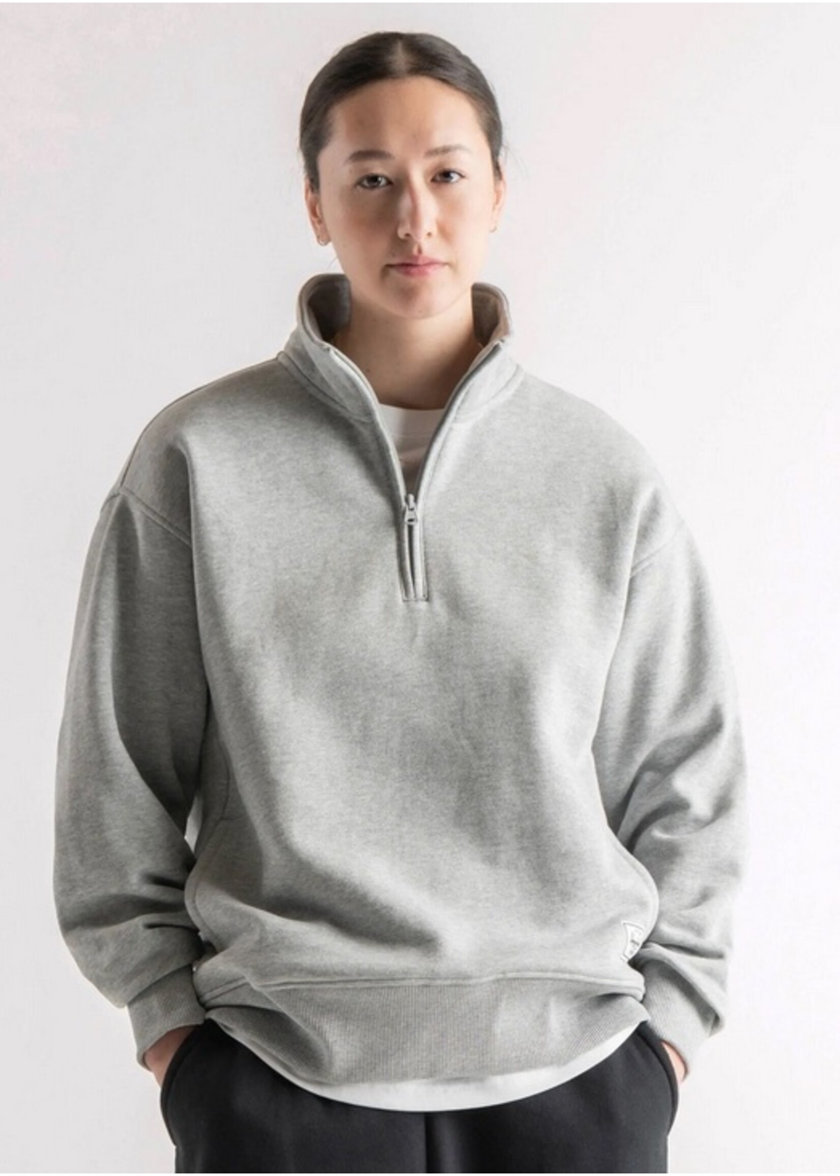 Herschel Supply Co. Herschel Supply Co., Classic Quarter Zip Women's || Heather Light Grey