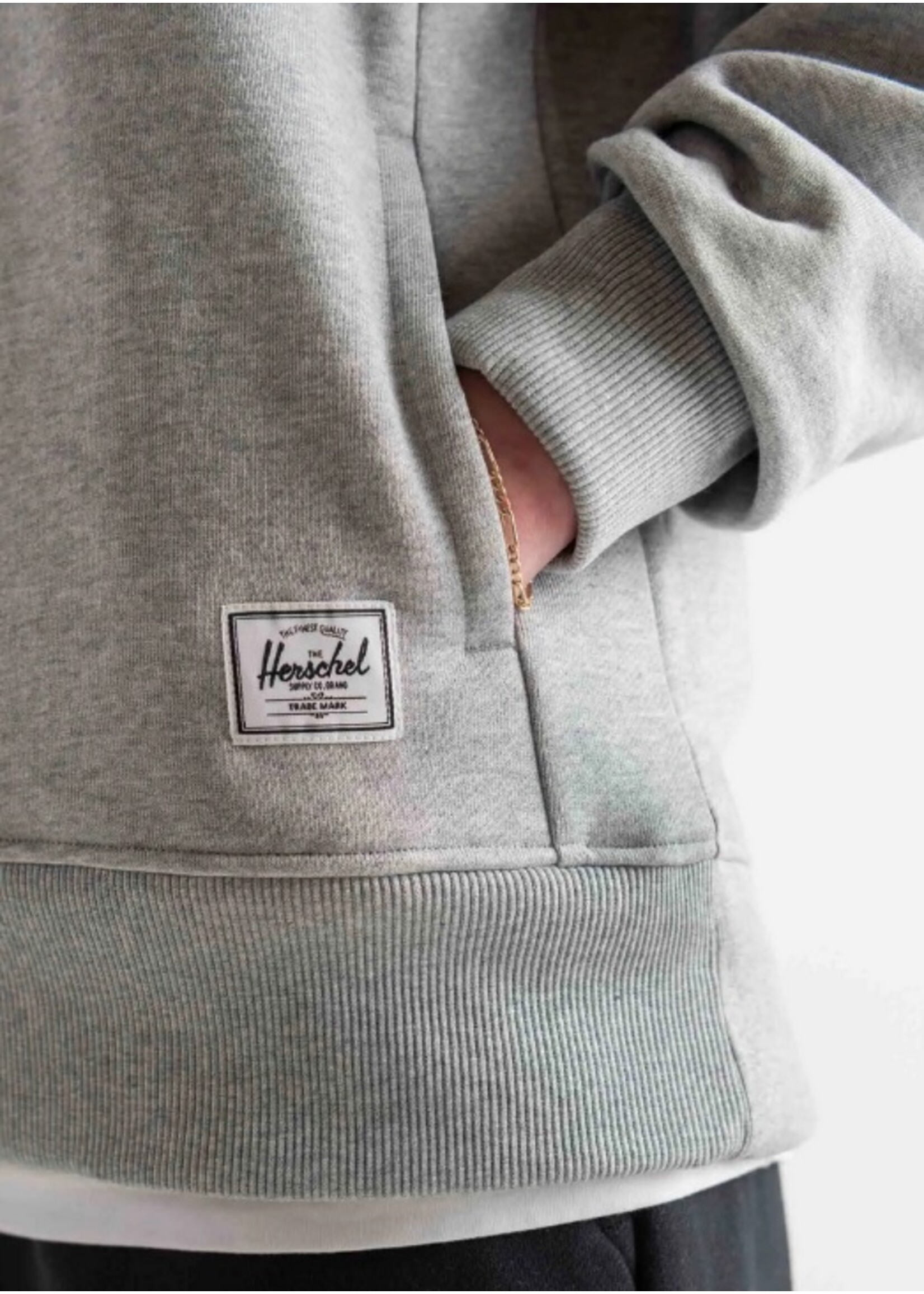 Herschel Supply Co. Herschel Supply Co., Classic Quarter Zip Women's || Heather Light Grey