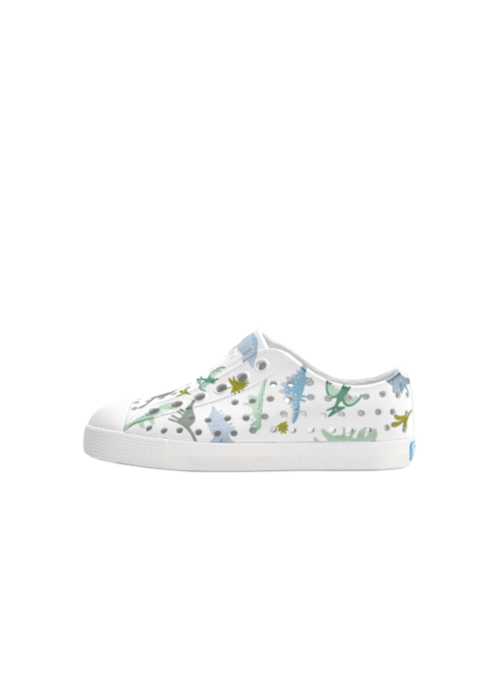 Native Shoes Native Shoes, Jefferson Sugarlite™ Print Child || Shell White / Shell White / Flux Alpine Dino