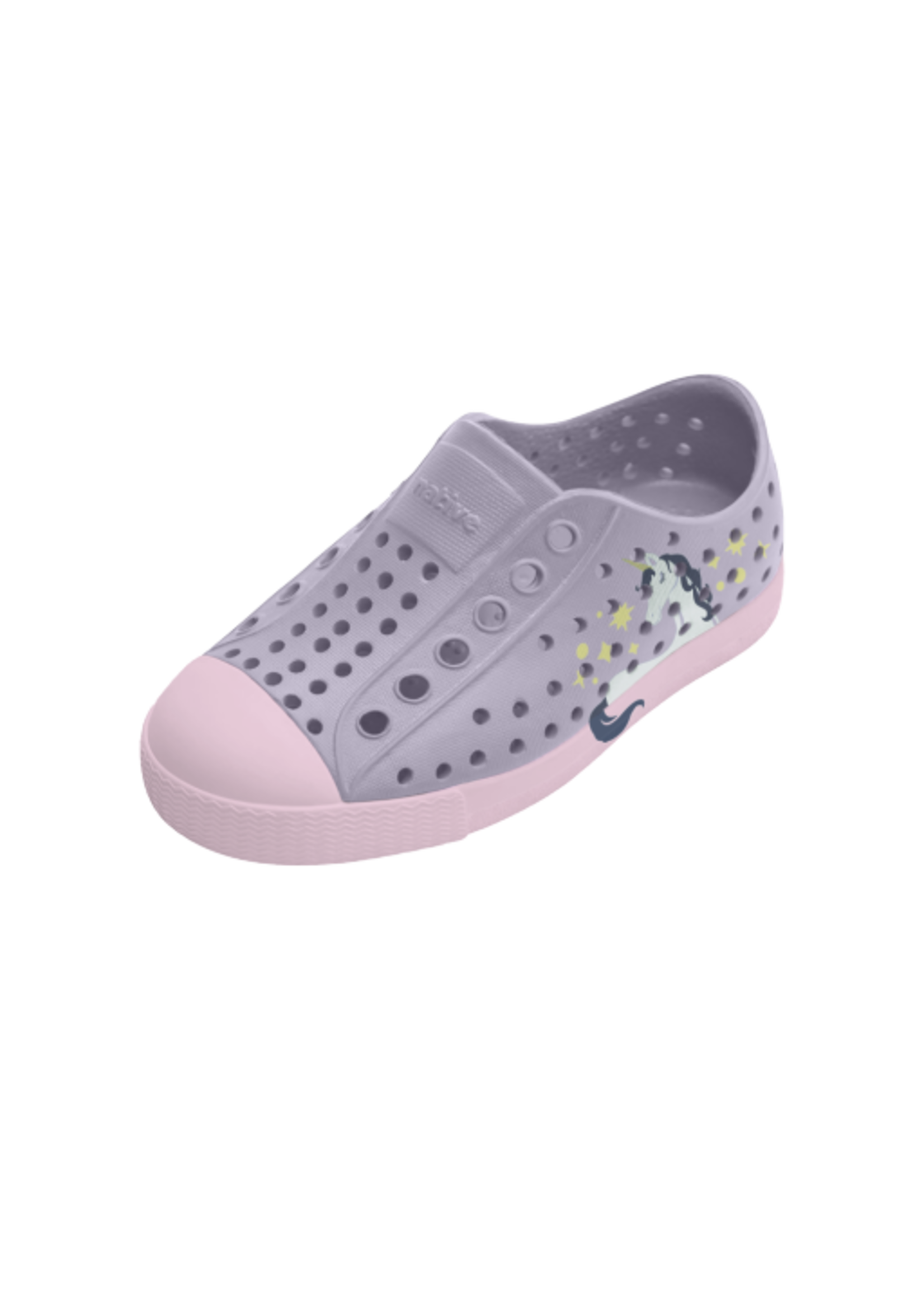 Native Shoes Native Shoes, Jefferson  Sugarlite™ Block Child || Future Purple/ Barely Pink/ Unicorn Block