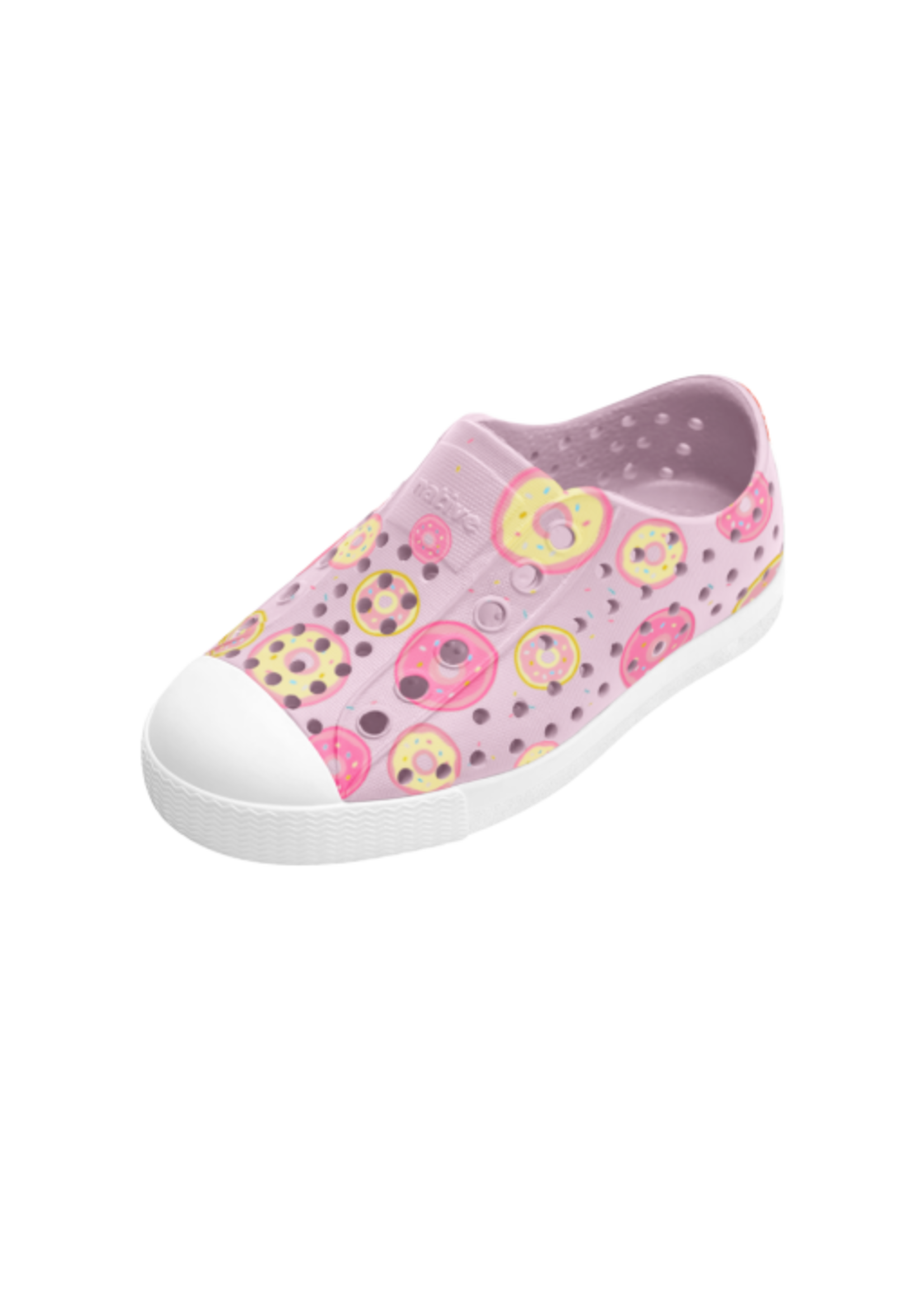 Native Shoes Native Shoes, Jefferson Sugarlite™ Print Child || Barely Pink / Shell White / Donuts