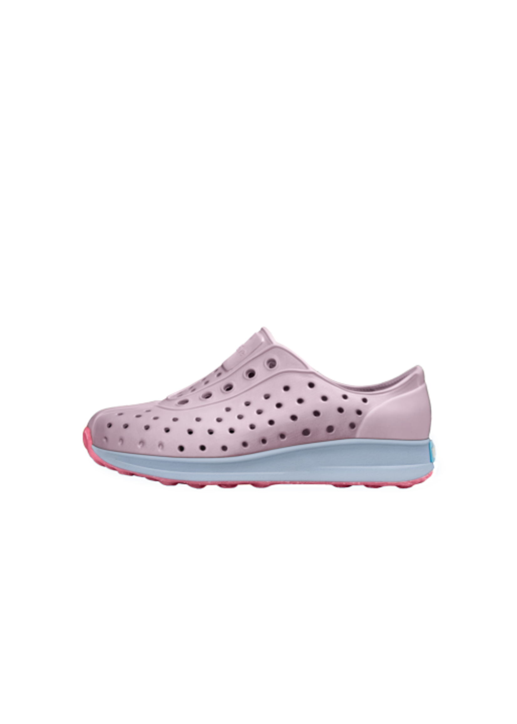 Native Shoes Native Shoes, Robbie Sugarlite™ Child || Barely Pink/ Skyway Blue/ Clover Speckle Rubber