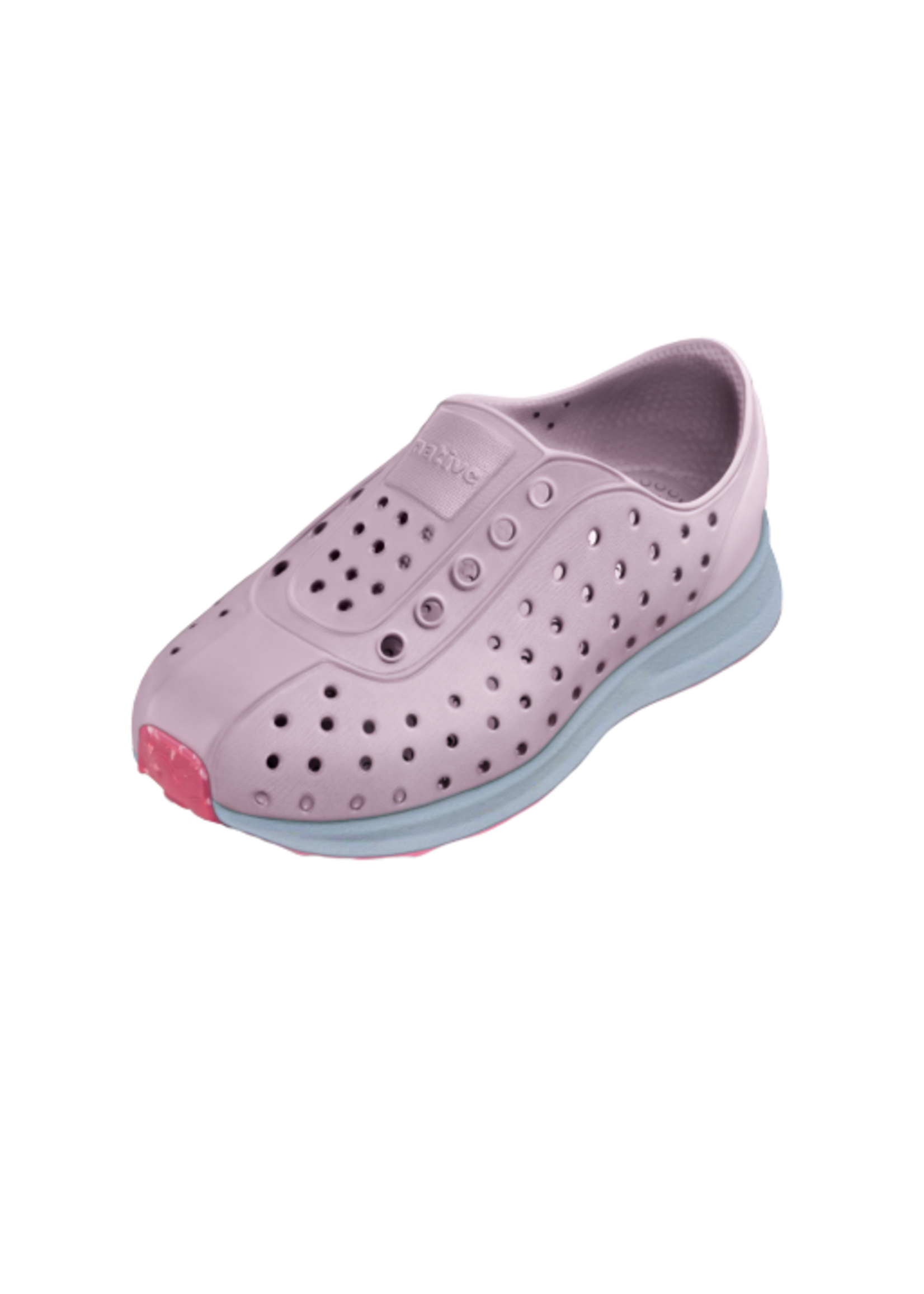 Native Shoes Native Shoes, Robbie Sugarlite™ Child || Barely Pink/ Skyway Blue/ Clover Speckle Rubber