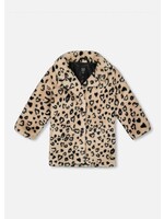 Deux Par Deux Deux Par Deux, Leopard Print Fake Fur Long Coat || Black And Beige