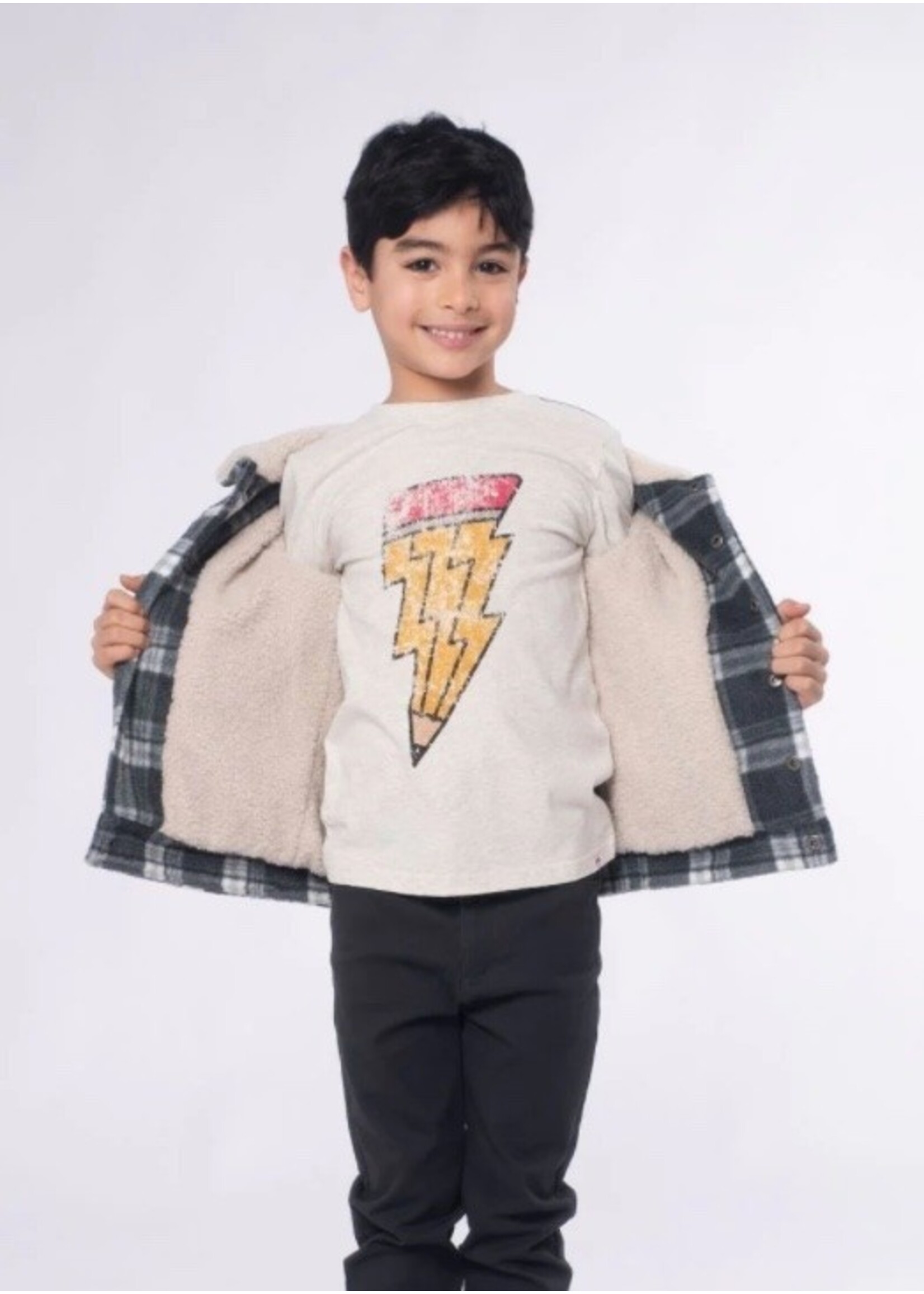 Appaman Appaman, Creative Spark Graphic Long Sleeve Tee || Cloud Heather