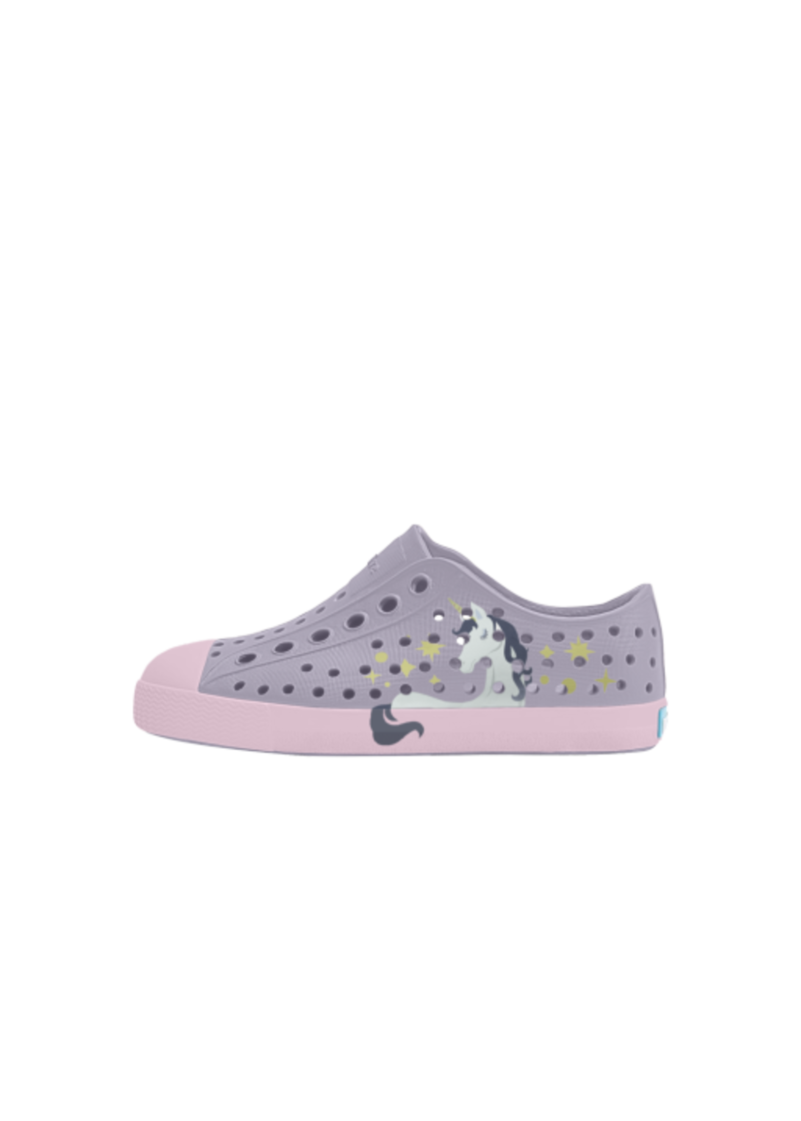 Native Shoes Native Shoes, Jefferson  Sugarlite™ Block Child || Future Purple/ Barely Pink/ Unicorn Block