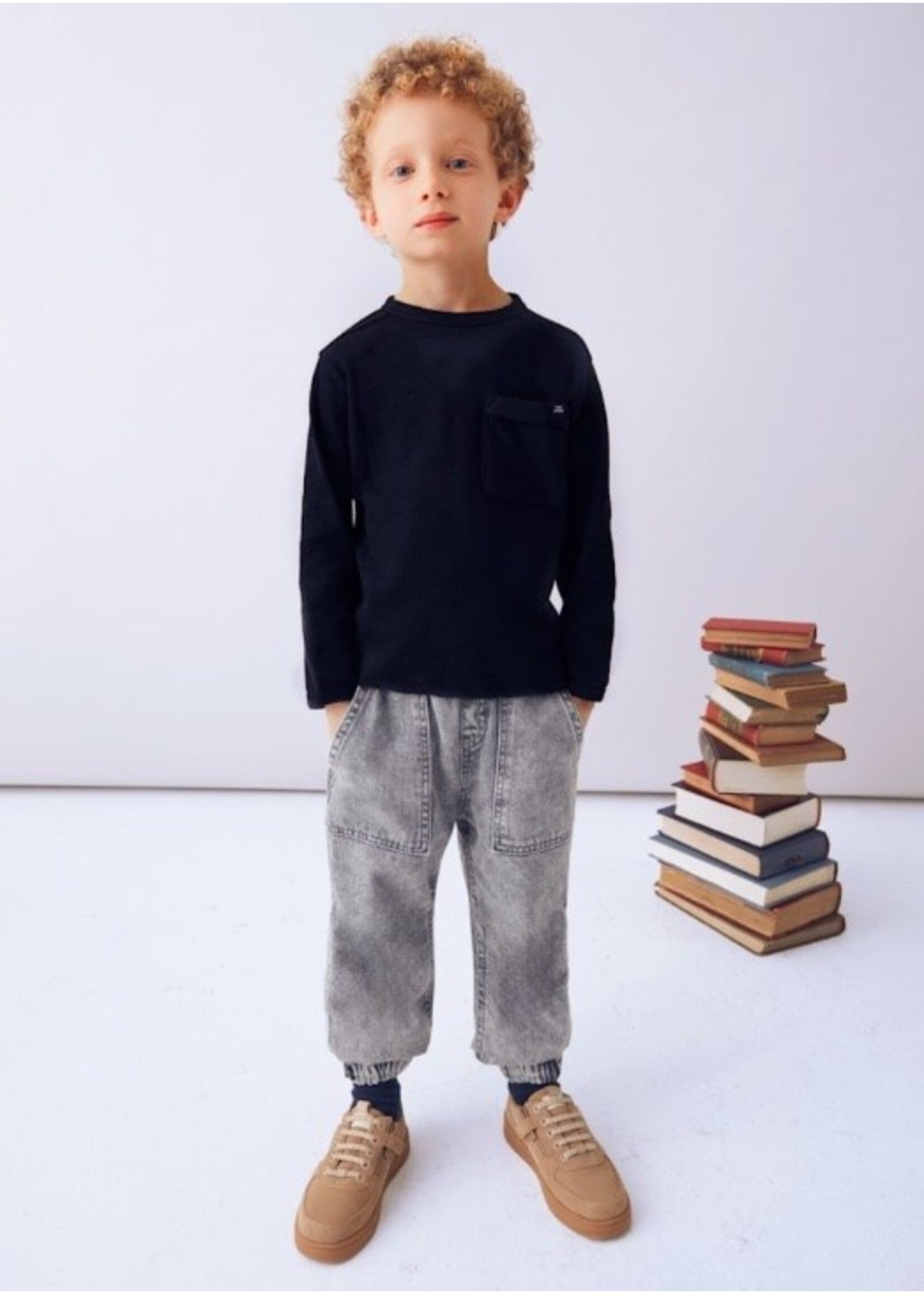 Mayoral Mayoral, Boy Long Sleeve Pocket T-Shirt || Navy