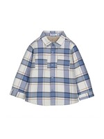 Mayoral Mayoral, Plaid Fleece Lined Long Sleeve Shirt || Iceberg