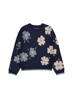 Mayoral Mayoral, Jacquard Floral Print Jumper || Petroleum