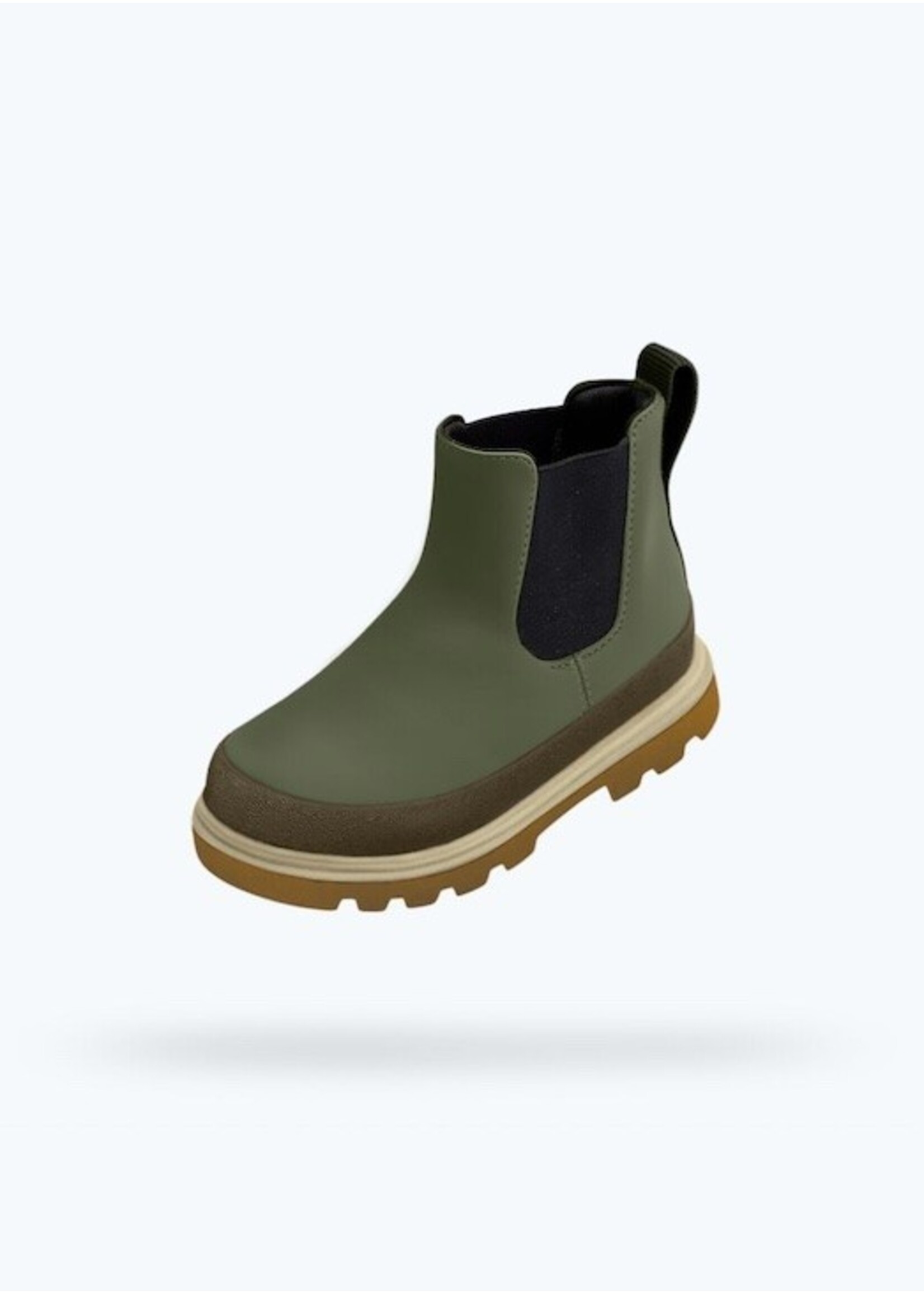 Native Shoes Native, Kensington Chelsea Child || Olivine Green / Mash Brown / Bone White