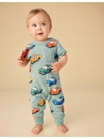 Tea Collection Tea Collection, Pocket Baby Romper || Vintage Cars