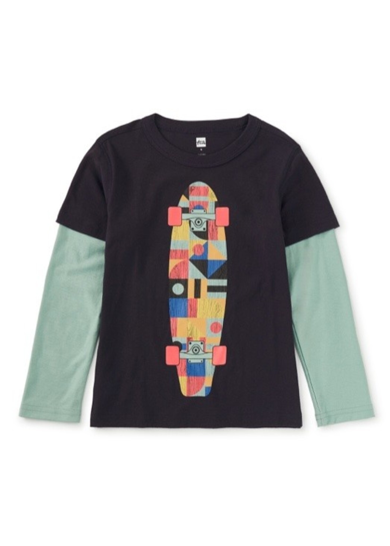 Tea Collection Tea Collection, Skateboard Layered Tee || Indigo