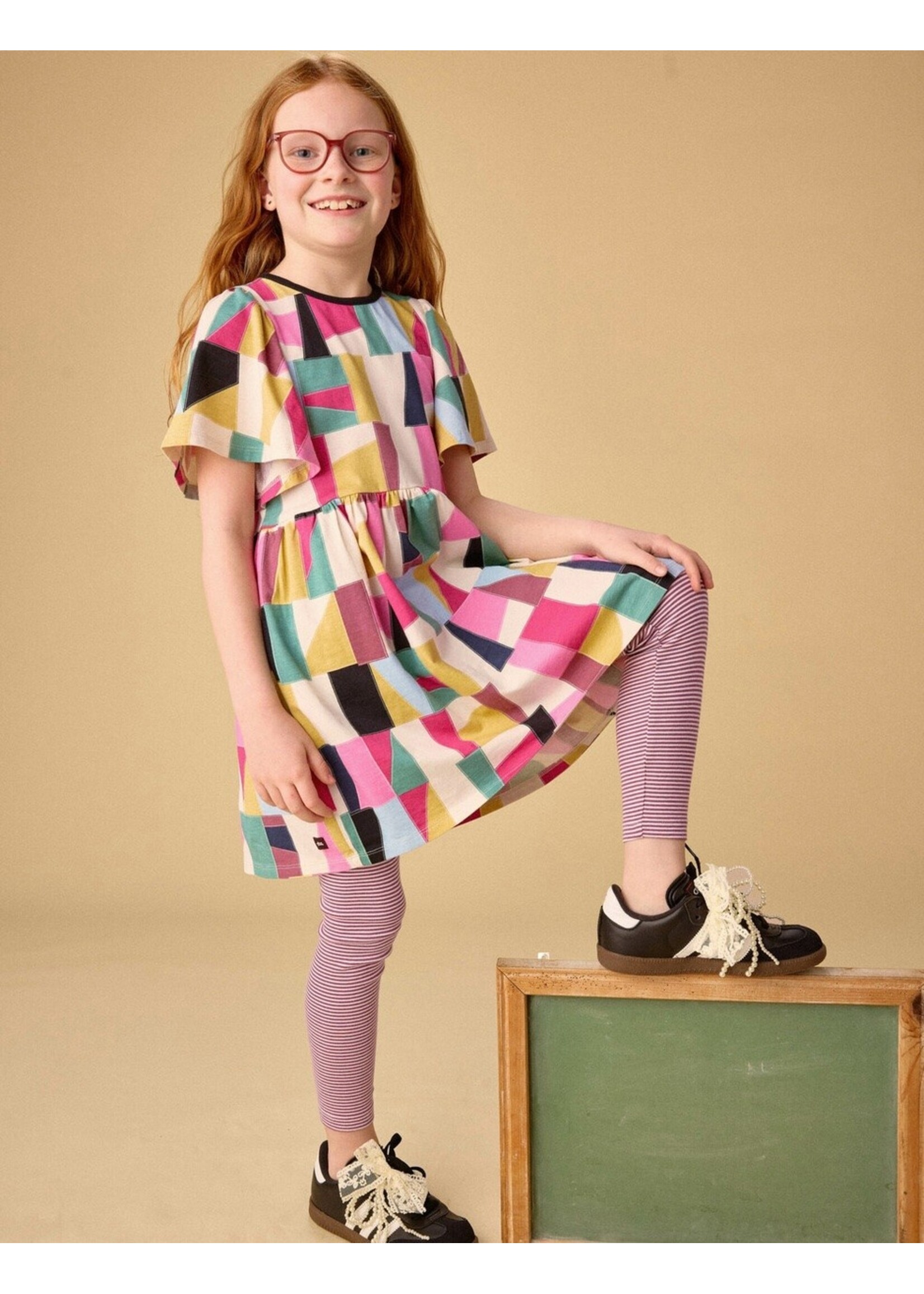 Tea Collection Tea Collection, Butterfly Sleeve Dress || Pojagi Patchwork