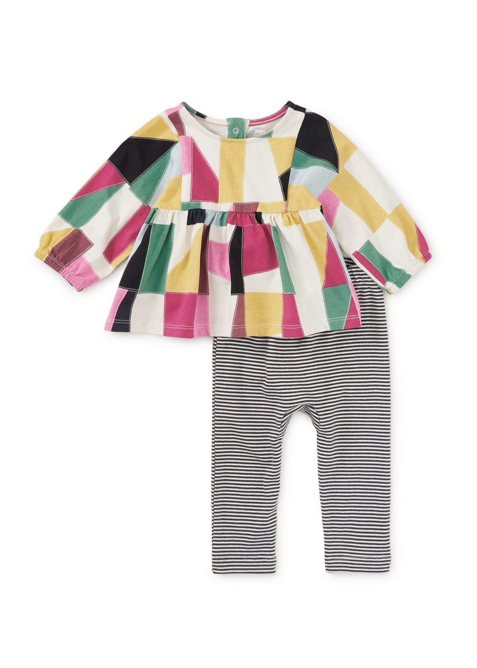 Tea Collection Tea Collection, Boho Top & Pants Baby Set || Pojagi Patchwork