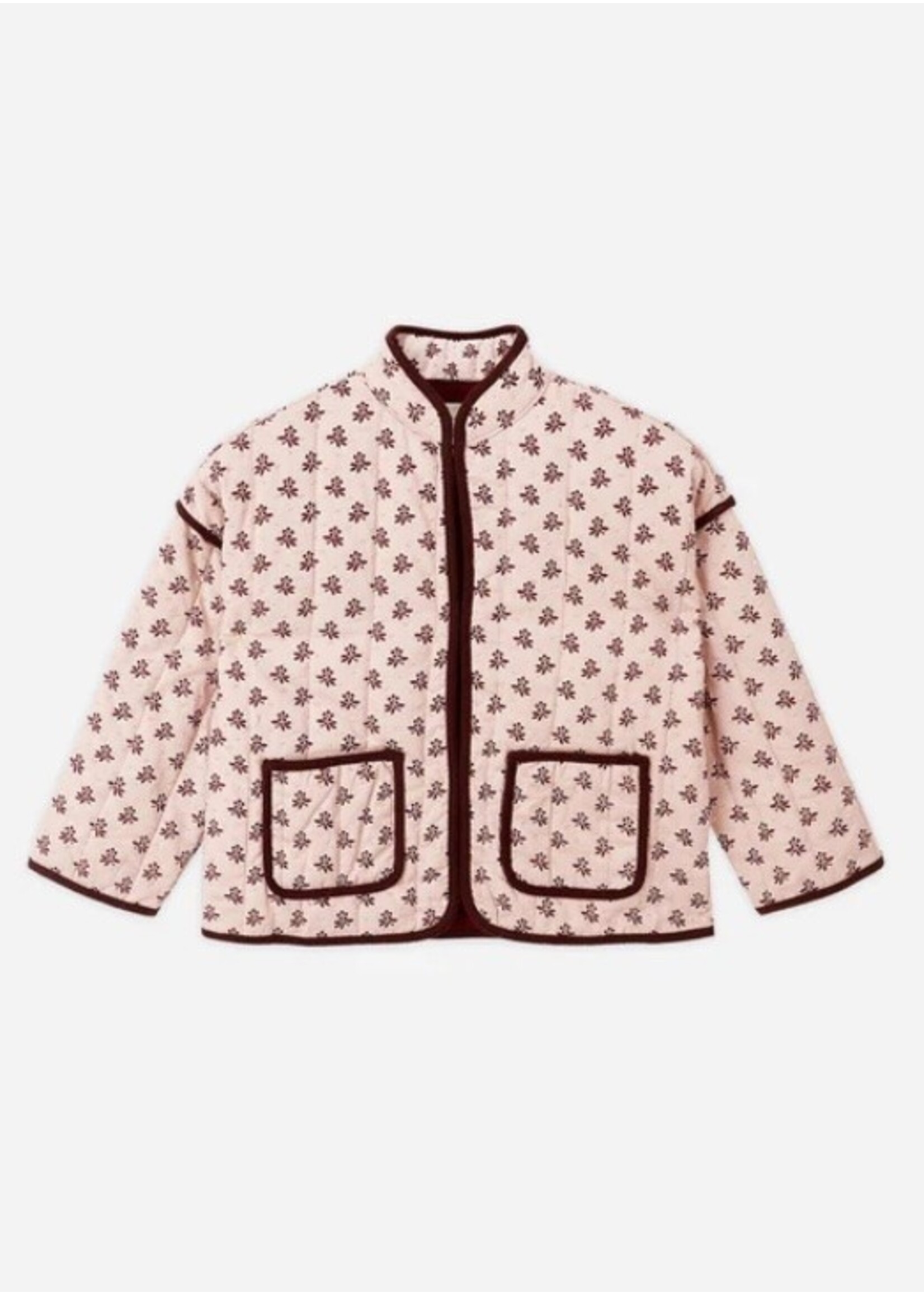Rylee + Cru Rylee + Cru, Quilted Jacket || Blush Fleur