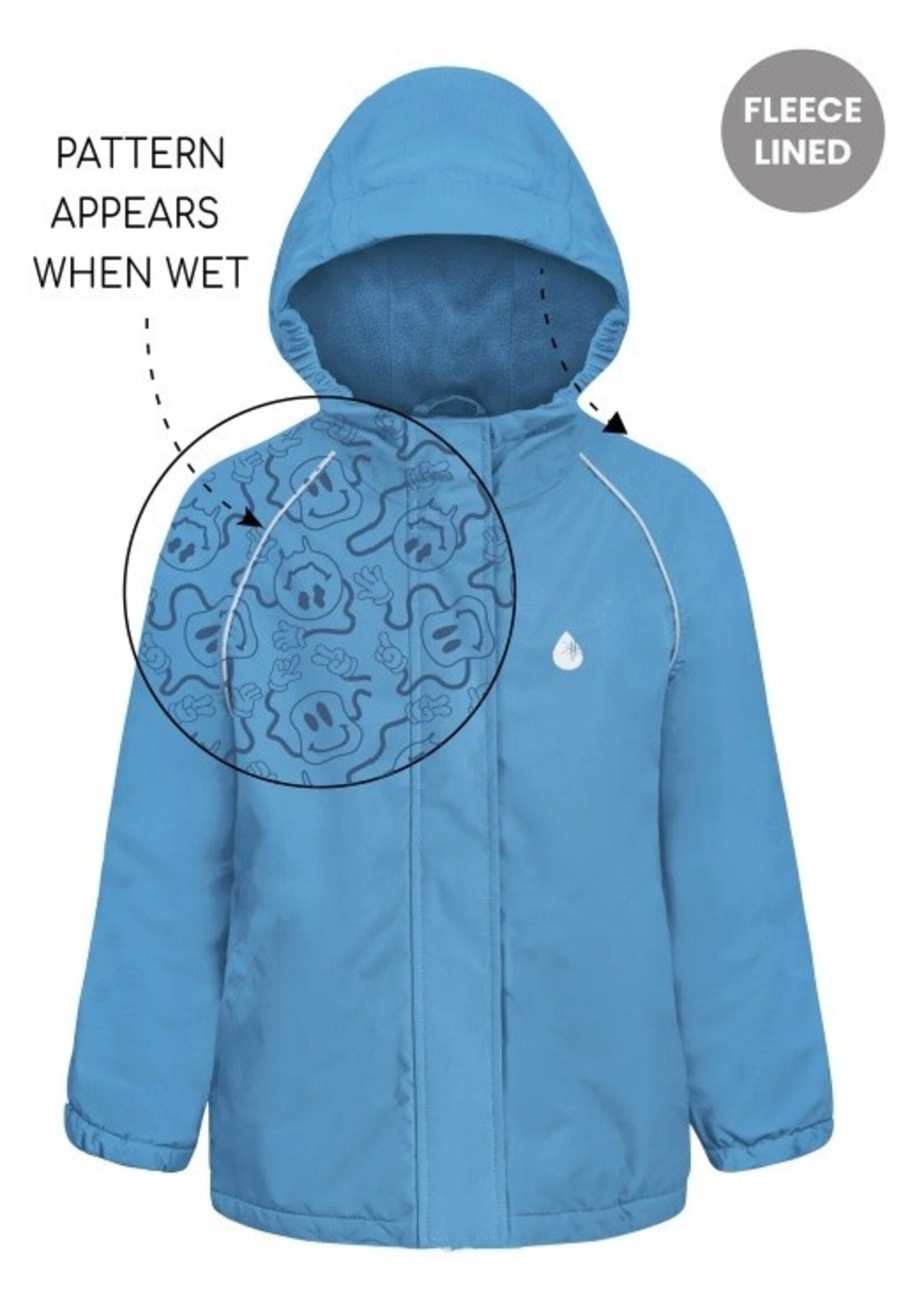 Therm Therm Kids, SplashMagic Storm Jacket || Tide Blue / Smiley