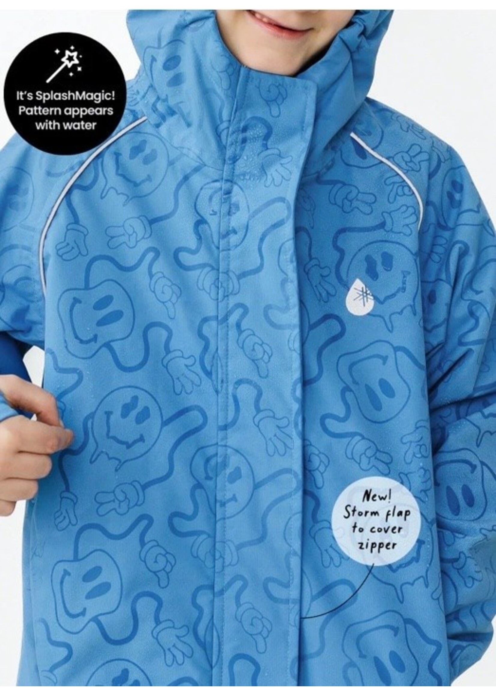 Therm Therm Kids, SplashMagic Storm Jacket || Tide Blue / Smiley