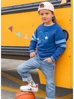 Souris Mini Souris Mini, 89 Embroidered Sweater || Blue