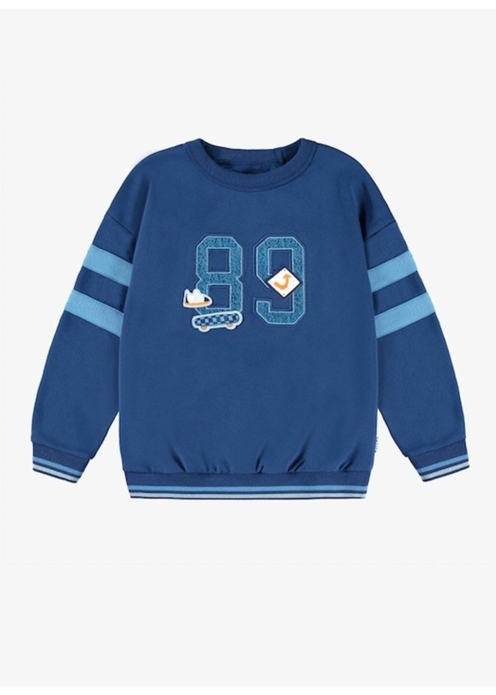 Souris Mini Souris Mini, 89 Embroidered Sweater || Blue