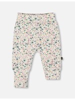 Deux Par Deux Deux Par Deux, Organic Cotton Evolutive Pant || Off-White Floral