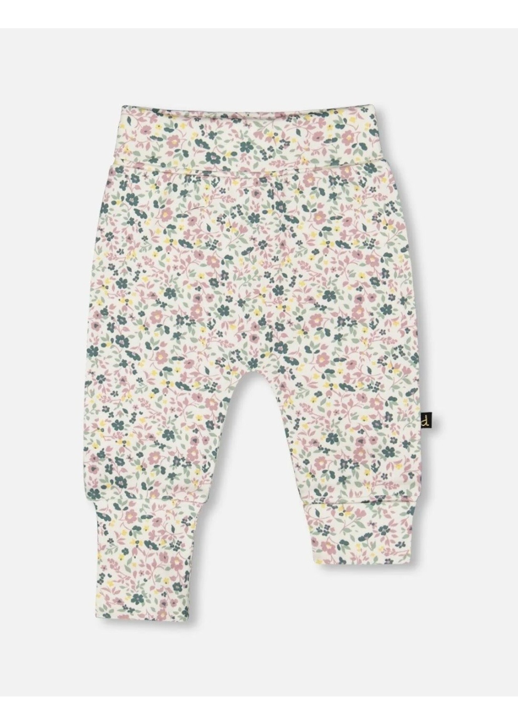 Deux Par Deux Deux Par Deux, Organic Cotton Evolutive Pant || Off-White Floral
