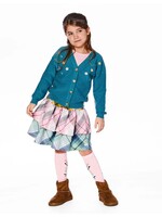 Deux Par Deux Deux Par Deux, Flower Embroided Knitted Cardigan With  || Dark Green