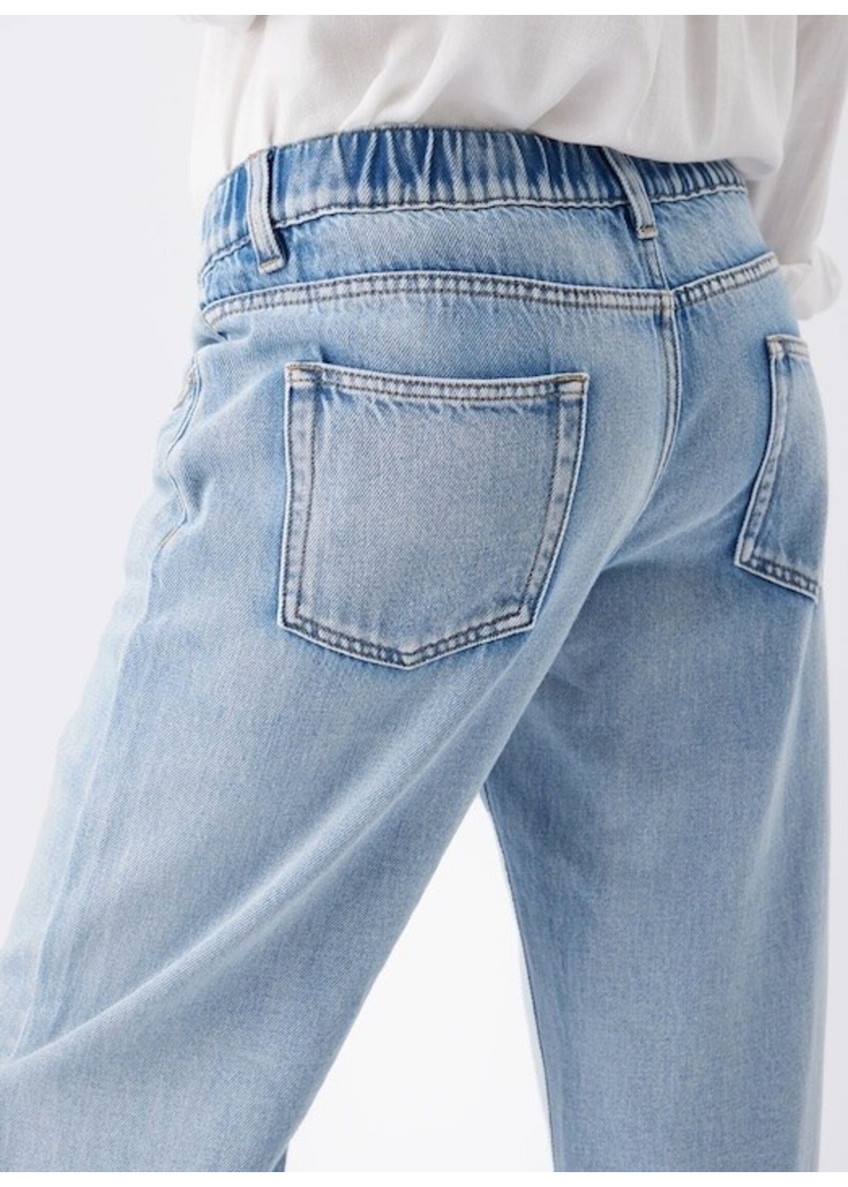 Ripe Maternity Ripe Maternity, Billie Wide Leg Elastic Waist Maternity Jean || Light Wash