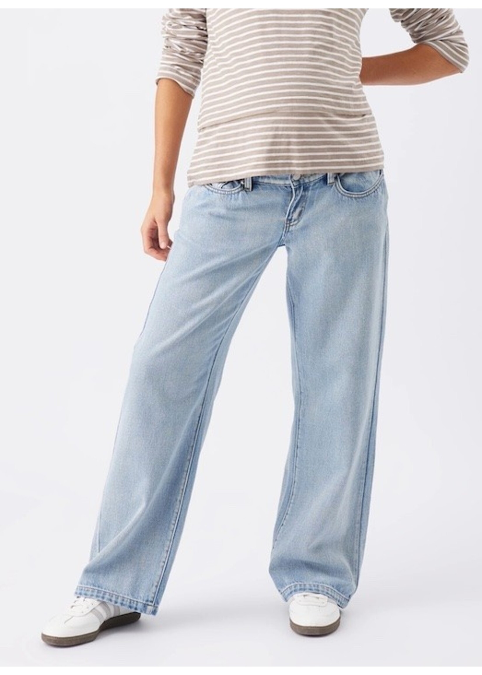 Ripe Maternity Ripe Maternity, Billie Wide Leg Elastic Waist Maternity Jean || Light Wash