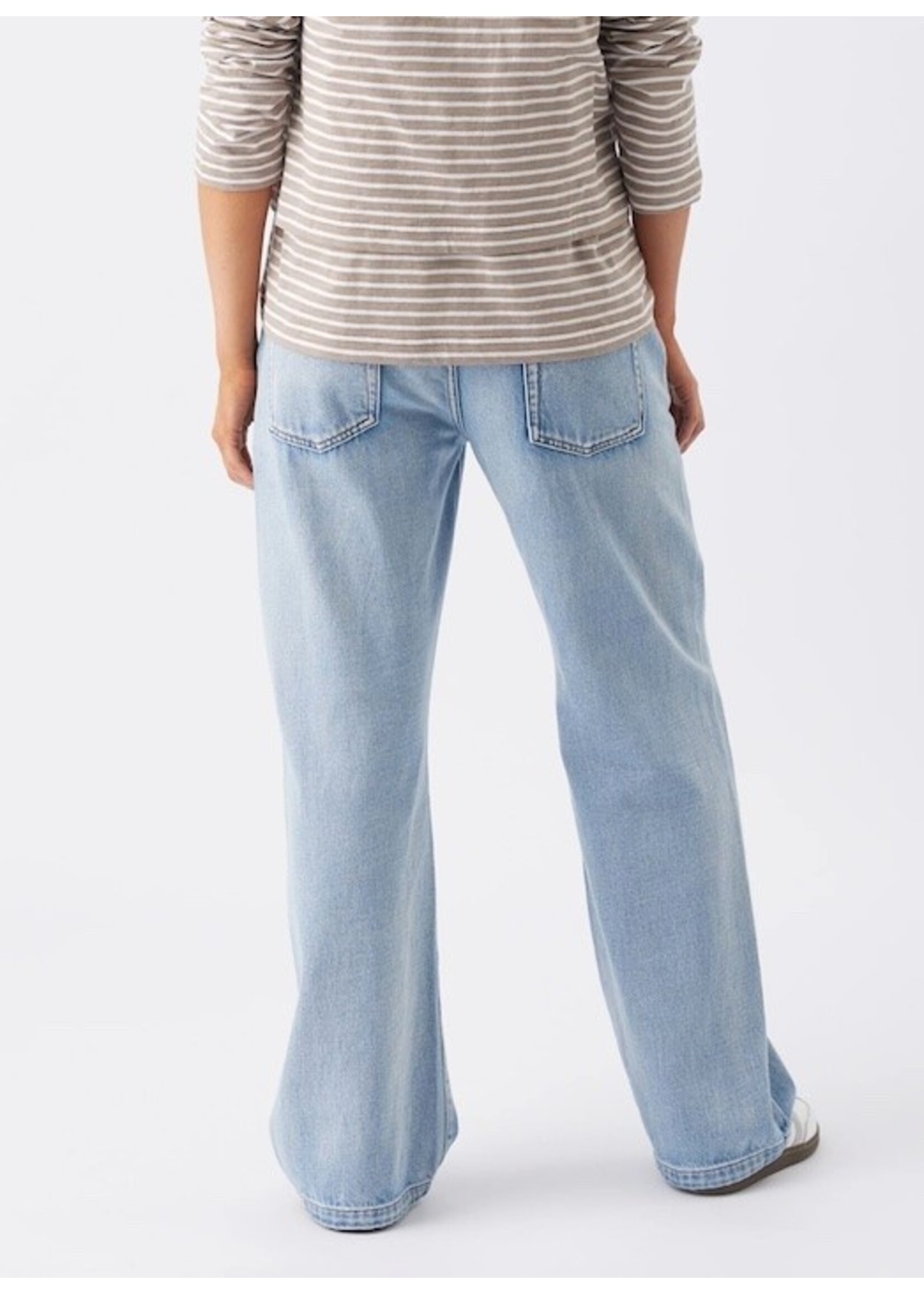 Ripe Maternity Ripe Maternity, Billie Wide Leg Elastic Waist Maternity Jean || Light Wash