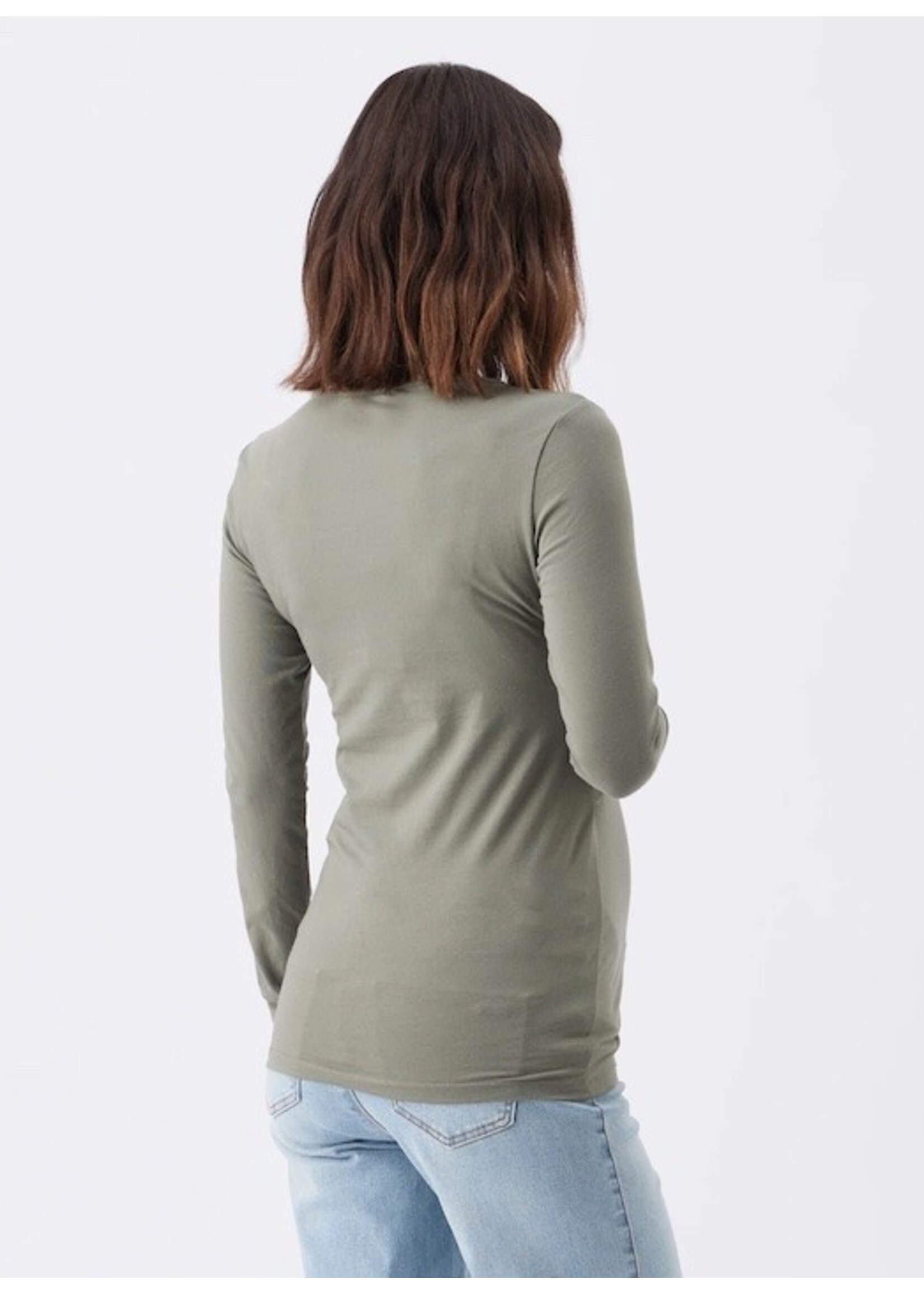 Ripe Maternity Ripe Maternity, Organic Cotton Maternity and Nursing Long  Sleeve Top || Moss
