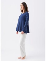 Ripe Maternity Ripe Maternity, Hailey  Long Sleeve Pregnancy and Nursing Top || Navy