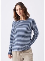Ripe Maternity Ripe Maternity, Claudette Long Sleeve Nursing Top || Ink / White