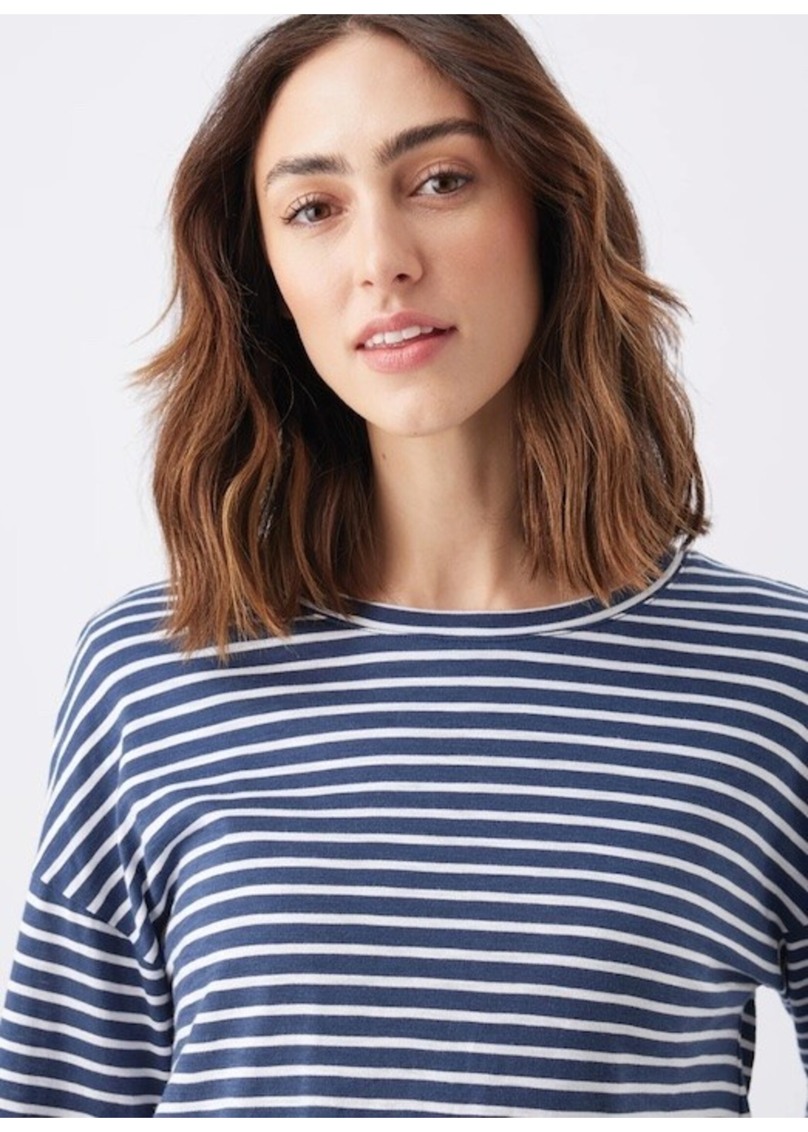 Ripe Maternity Ripe Maternity, Claudette Long Sleeve Nursing Top || Ink / White