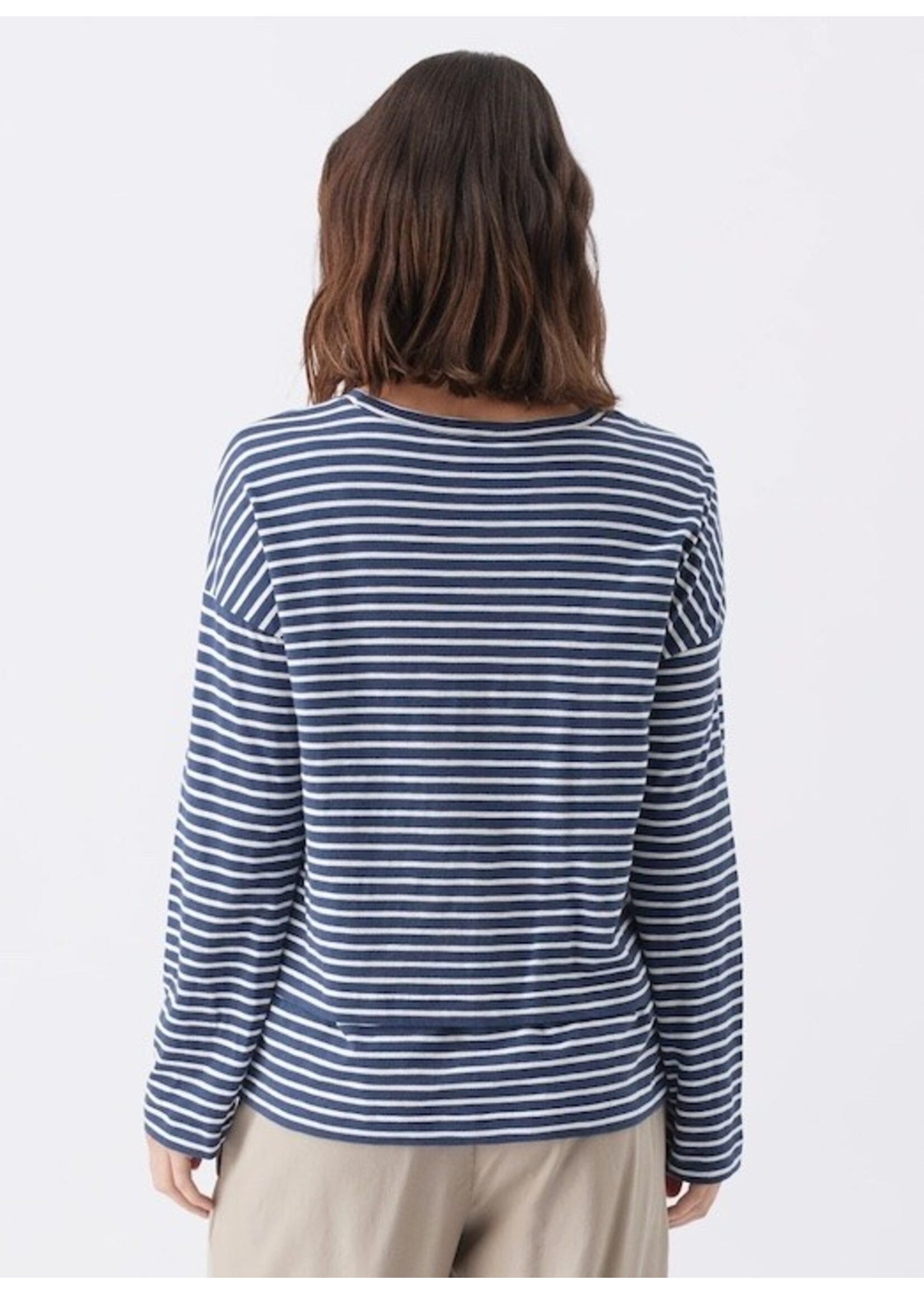 Ripe Maternity Ripe Maternity, Claudette Long Sleeve Nursing Top || Ink / White