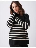 Ripe Maternity Ripe Maternity, Gerrie Maternity & Nursing Knit Sweater || Black / Vanilla