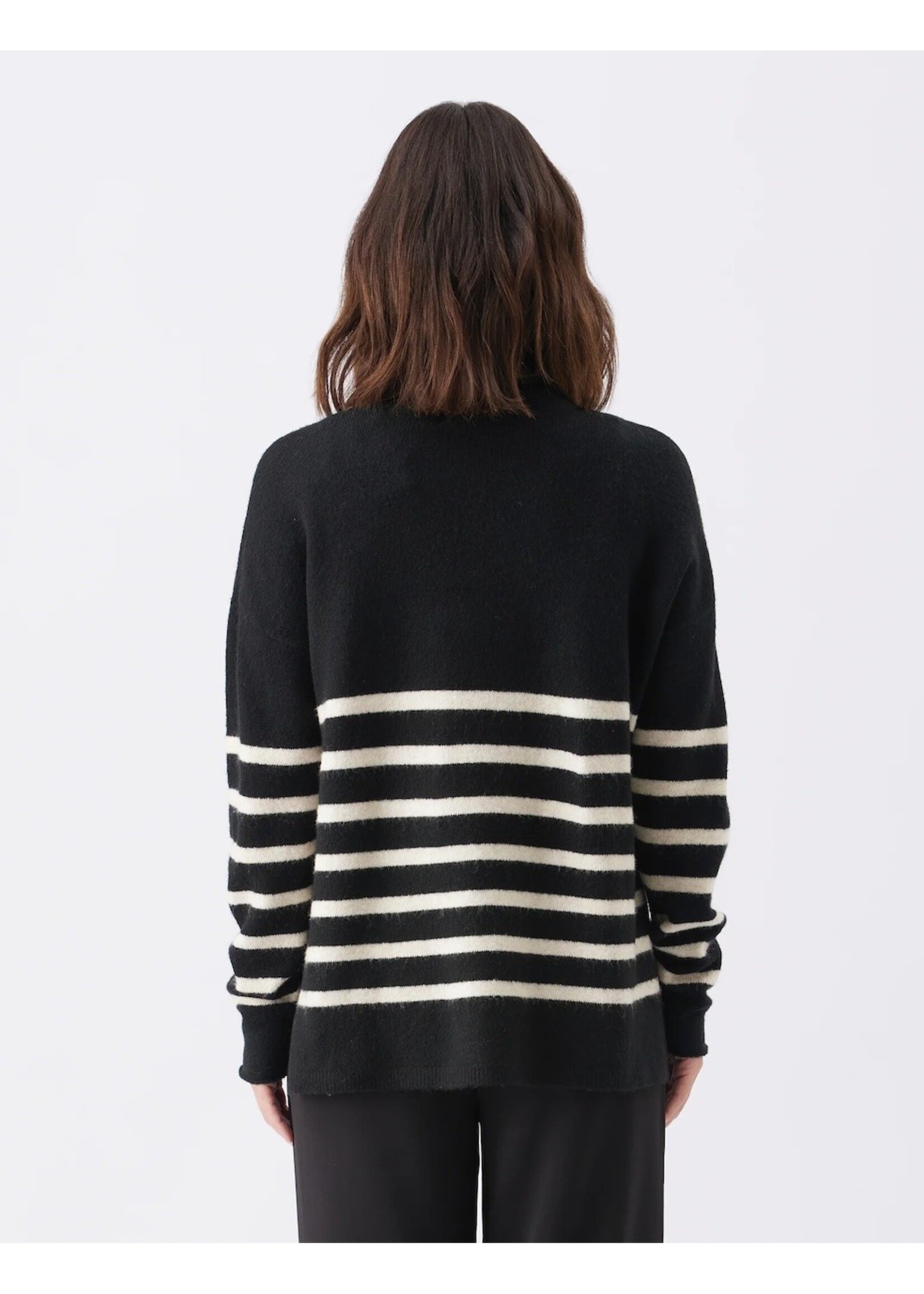 Ripe Maternity Ripe Maternity, Gerrie Maternity & Nursing Knit Sweater || Black / Vanilla