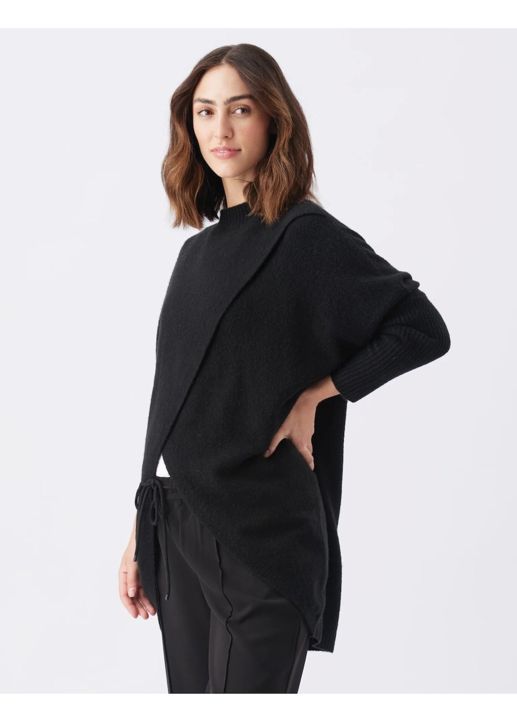 Ripe Maternity Ripe Maternity, Hallie Cross Over Maternity & Nursing Knit Sweater || Black