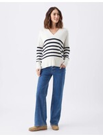 Ripe Maternity Ripe Maternity, Hanna Maternity & Nursing Knit Sweater || White / Navy